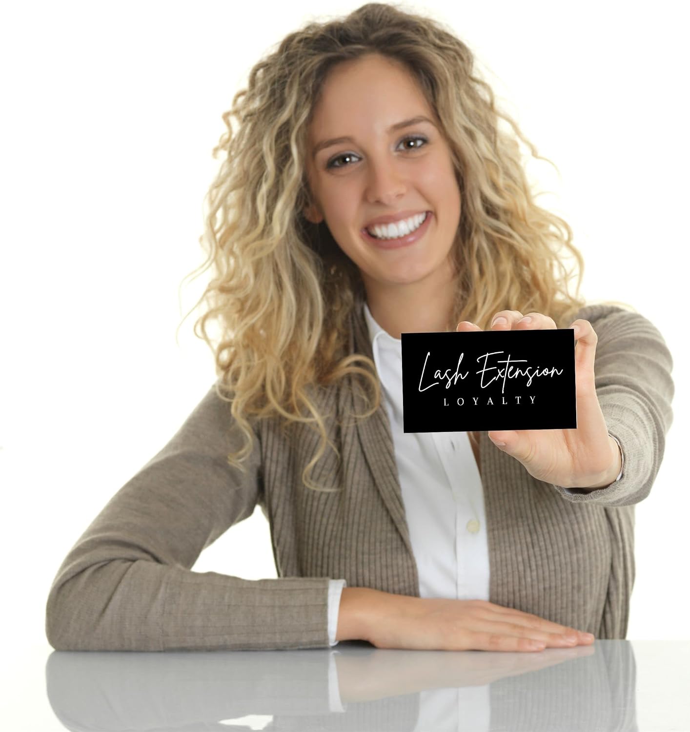 Lash Extension Loyalty Punch Cards | 50 pack | Eyelash False 2x3.5” inches symbols match aftercare instructions minimalist black and white thank you client cards matches intake forms for lash artists