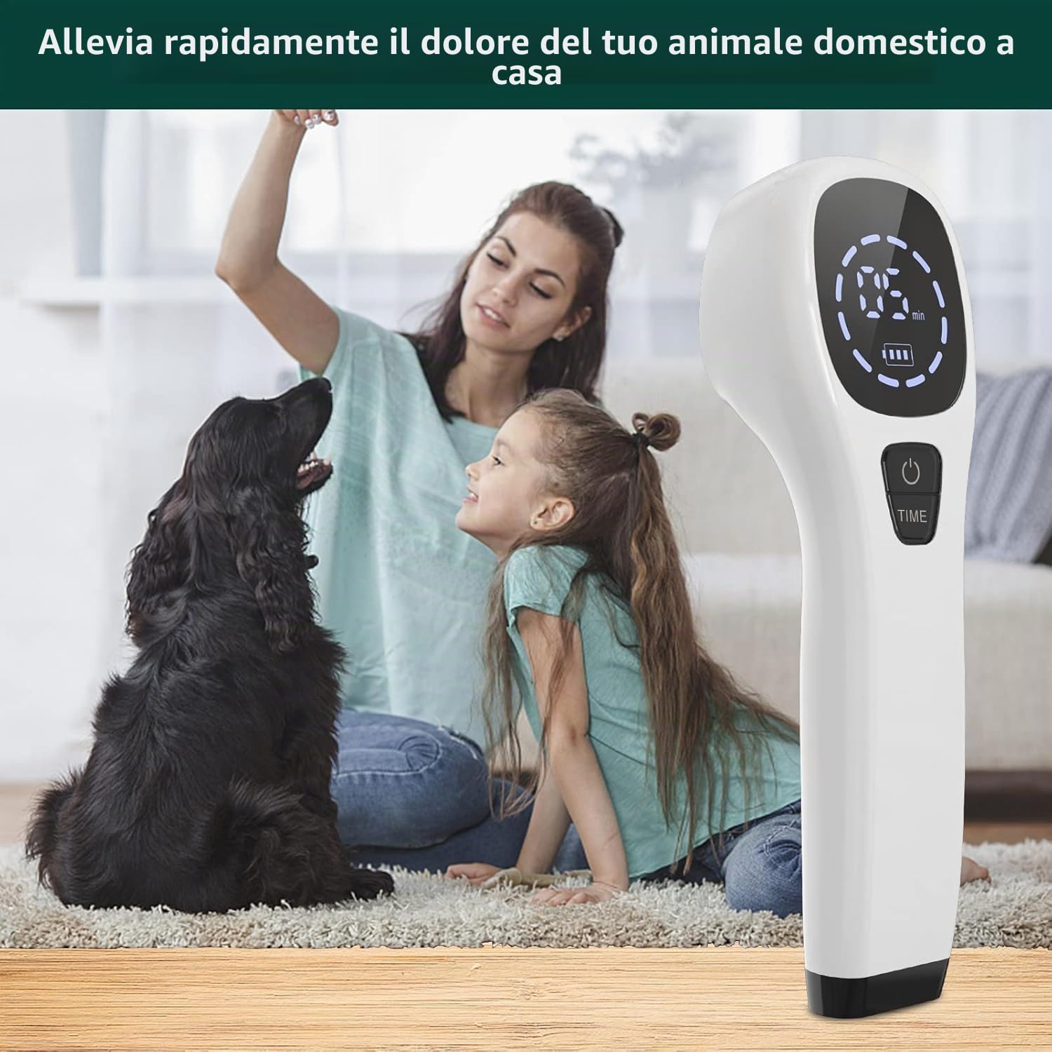 iKeener Dispositivo terapeutico per animali domestici, terapia laser a freddo, allevia il dolore articolare degli animali, dispositivo portatile per la terapia delle mani, luce rossa, per cavalli