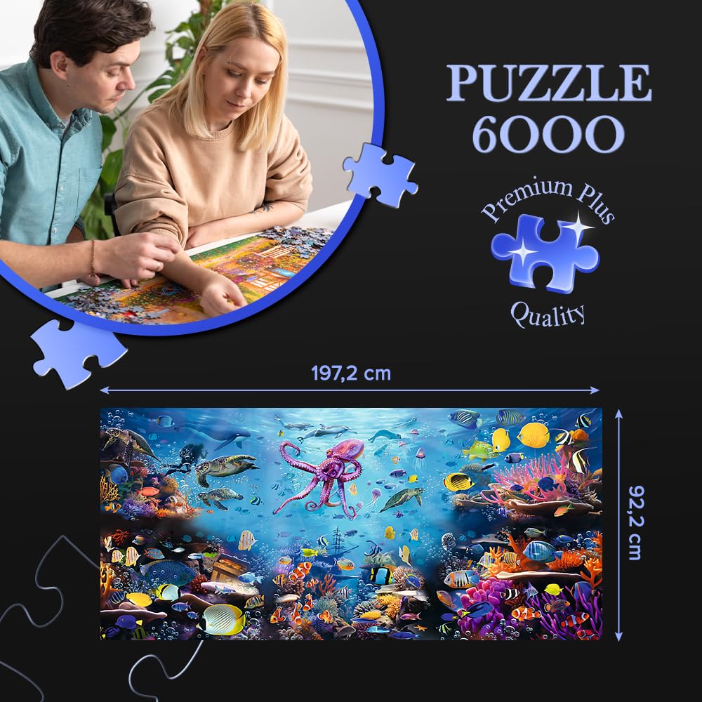 Trefl Premium Plus Quality - Puzzle “La vita sulla barriera corallina” - 6000 pezzi, serie “Motivi senza tempo”, per adulti e bambini dai 14 anni in su