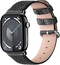 Fullmosa Compatible with Apple Watch Strap 44 mm 40 mm 42 mm 38 mm, Leather Strap Replacement Strap for Men and Women, Classic Leather Bracelets for iWatch 6/SE/5/4/3/2/1