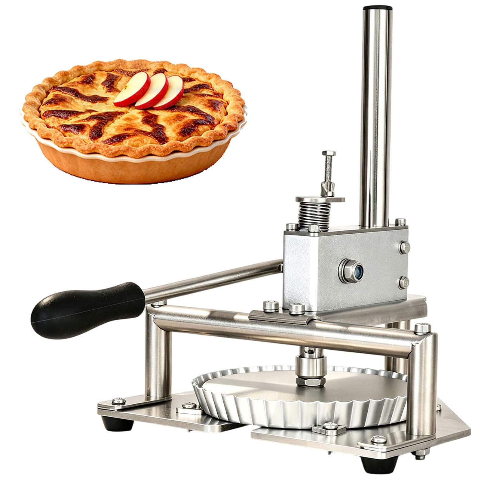 Presse à croûte, presseur manuel de pâte à pizza en acier inoxydable avec moule en alliage d'aluminium et plaque de tiroir, pour restaurants, magasins de desserts, cuisine 160mm