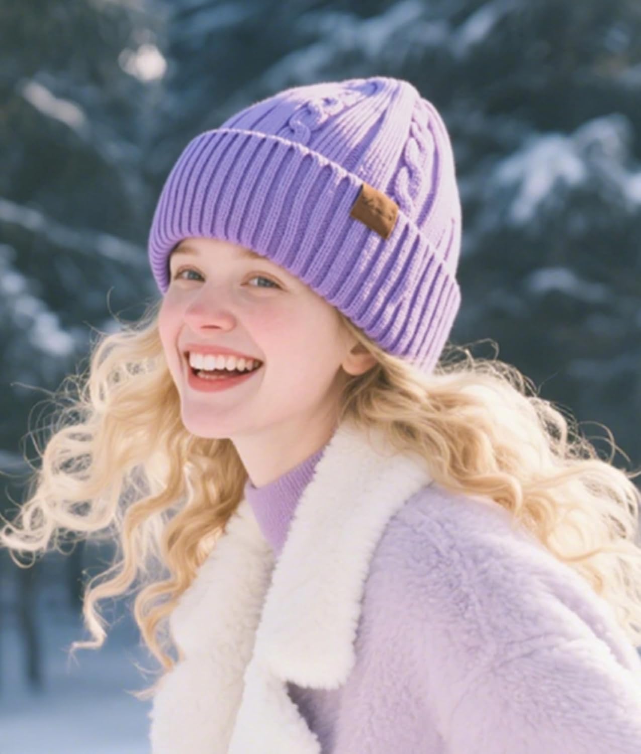 Loritta 3 Pieces Winter Hats for Women Scarf Touch Screen Gloves Set Thick Warm Fleece Lined Beanie Hat Gifts - Image 4