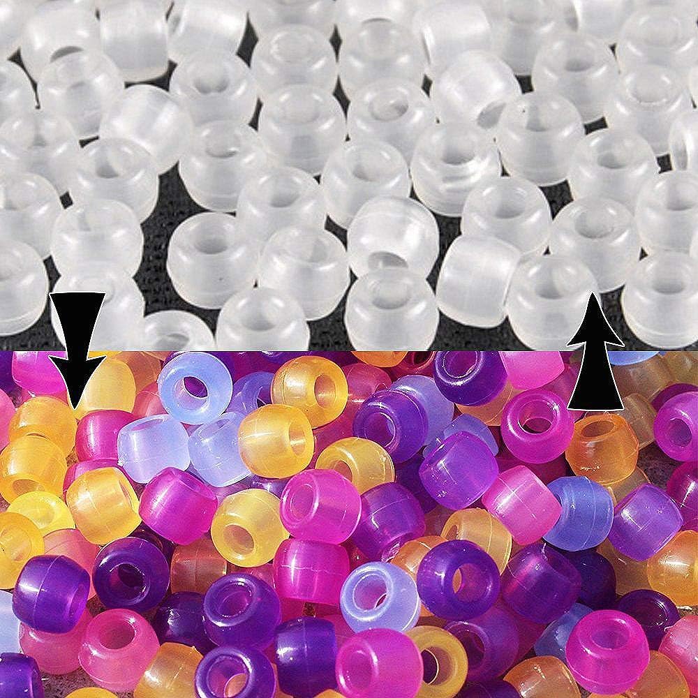 JPSOR 500pcs Uv Beads Scientific Multi Color Uv Beads, Changing Reactive Plastic Beads
