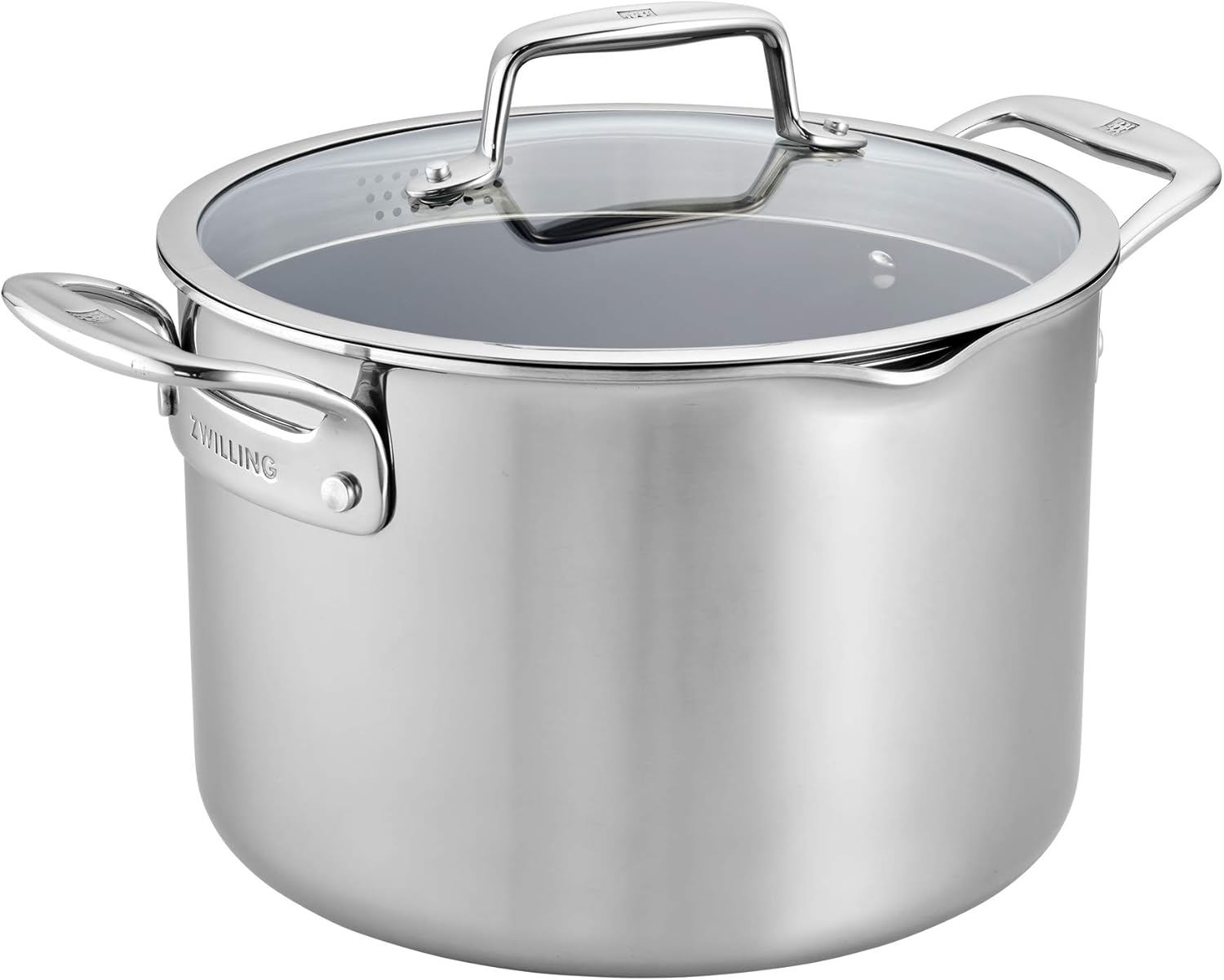 ZWILLING Clad CFX 8-qt Stainless Steel Ceramic Nonstick Stock Pot