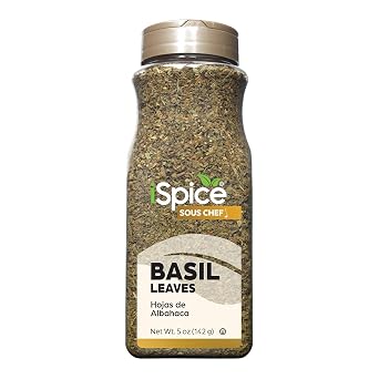 iSpice | Basil Leaves | 5 oz | Bulk Size | Kosher | Aromatic Herb
