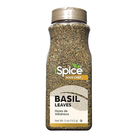 Herb Spice | Basil Leaves | 5 oz | Bulk Size | Kosher | Aromatic Herb