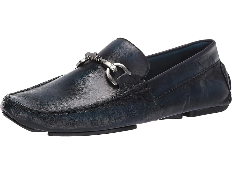 

Donald J Pliner Victor (Denim Wash Goat) Men's Slip-on Dress Shoes, Black