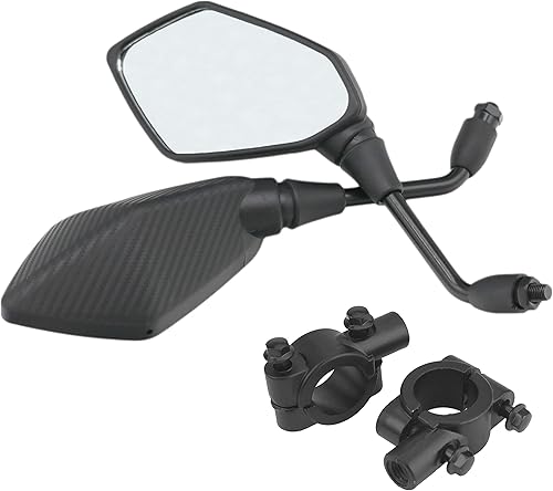 Miniatura 1 de Electrombile Mirror Motorcycle Rear View Mirrors Electrical Motor E-Bike Back Side Convex mirror Carbon Fiber 78" Handlebar Clamps