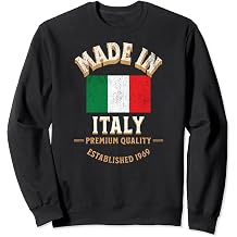 Made In Italy 1969 Premium Quality Italian Flag Sweatshirt