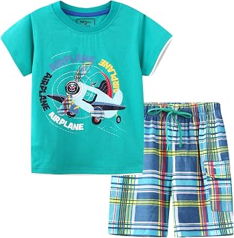 Toddler Boy Clothes Kids Summer Cotton Outfits Short Set Size 2-7Y