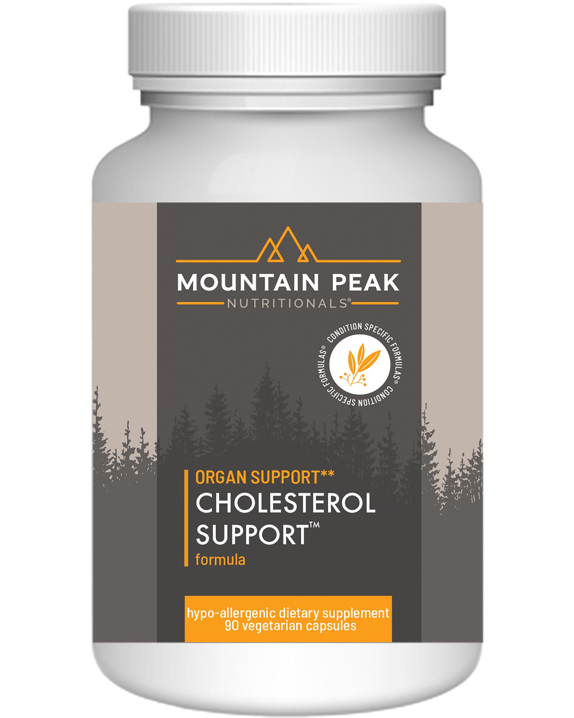 Mountain Peak Nutritionals Cholesterol Support Supplement - with Artichoke Extract, CoQ10, & Red Yeast Rice - Plant-Based Formula Supports Heart Health & Healthy Lipid Levels (90 Vegetarian Capsules)