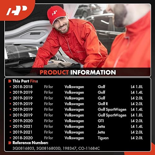 Miniatura 2 de A-Premium Compresor de aire acondicionado con embrague compatible con Volkswagen Jetta 2019-2021, Golf 2018-2019, Tiguan 2018-2020, GTI 2019-2020,