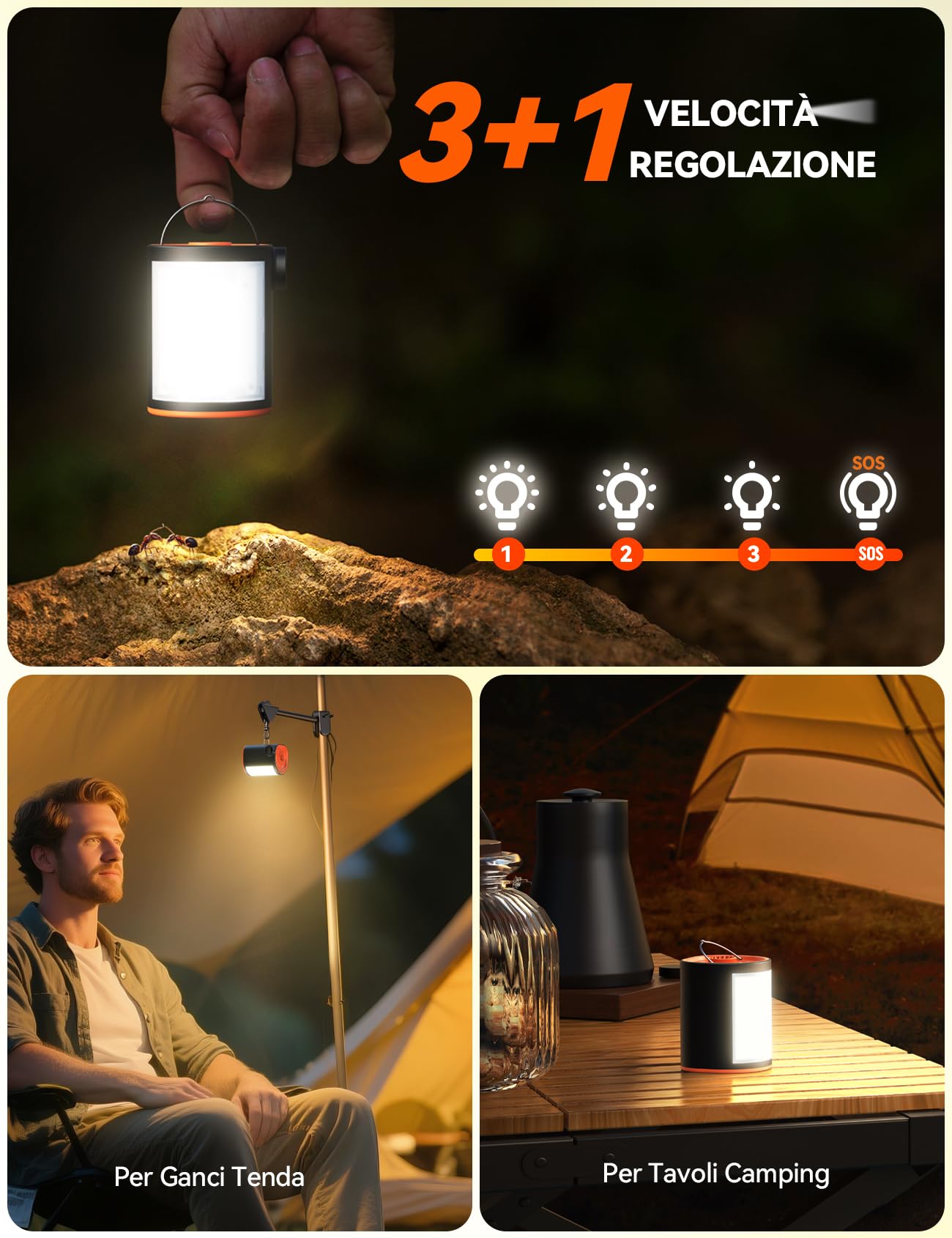 JOYROOM Pompa Elettrica Compatta per Materasso Gonfiabile con Luce da Campeggio, 4,8kPa Ricaricabile Pompa per Materasso Gonfiabile con 3600 mAh, 6 Ugelli per Cuscini Gonfiabili, Sacchi Sotto Vuoto
