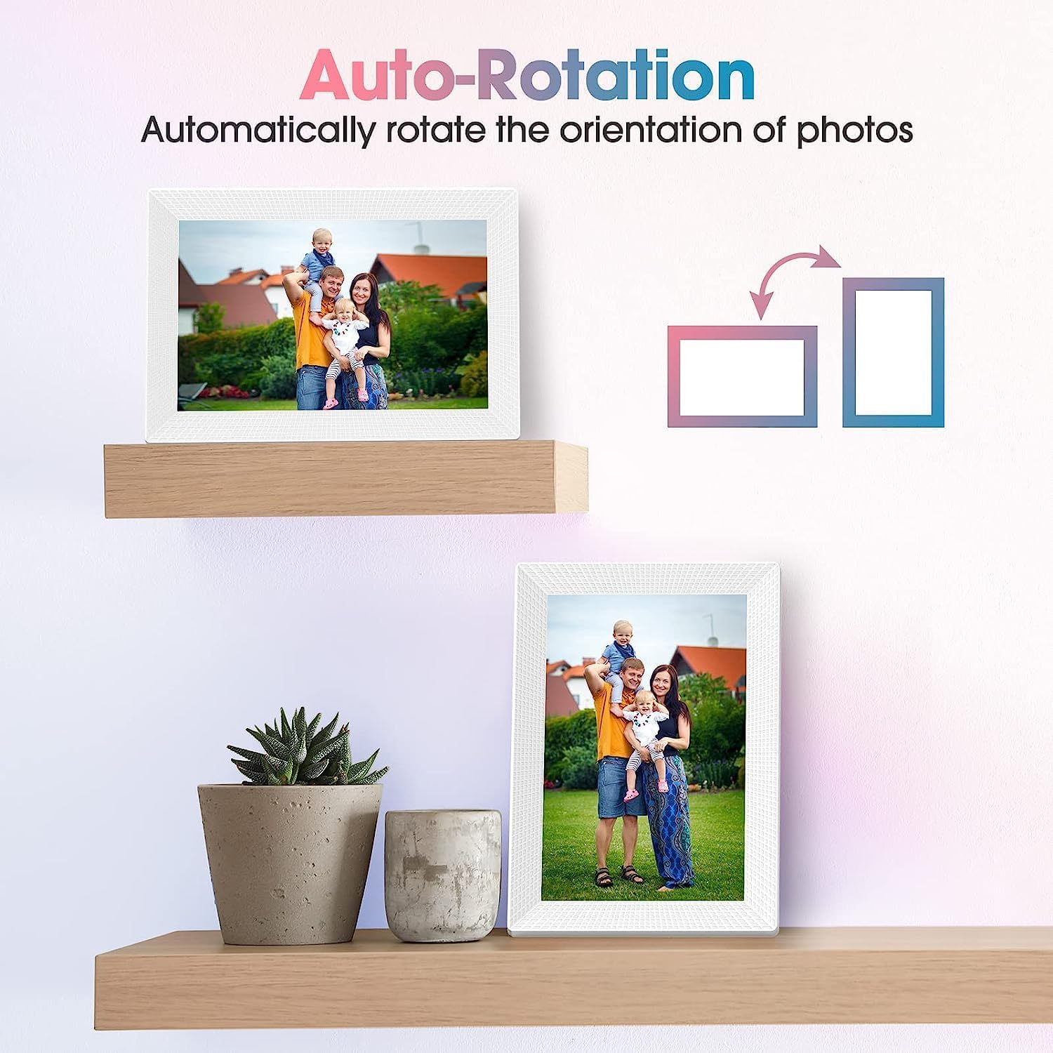 WiFi 10.1'' Digital Picture Frame with 1280x800 Resolution, Touchscreen Digital Photo Frame Share Photos and Videos Remotely via APP - Gift Guide for Family and Friends