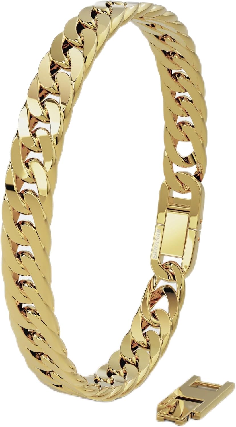 SERASAR | Premium Stainless Steel Bracelet for Men | 316L Surgical Steel | Waterproof | Secure Clasp | Three Colors | Includes Jewelry Box
