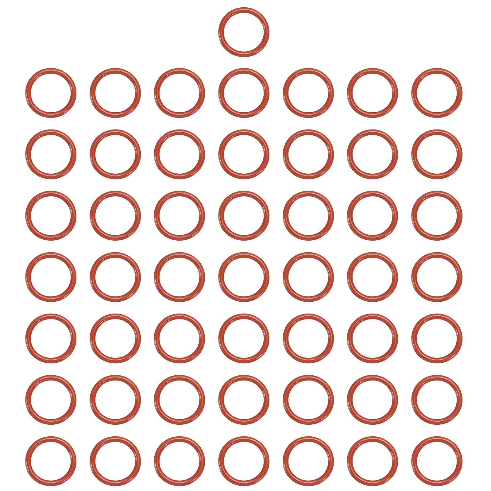 MECCANIXITY Silicone O-Ring 14mm ID 18mm OD 2mm Width Metric VMQ Sealing Gasket Replacement 50A Durometer O Rings for Plumbing Compressor Faucets