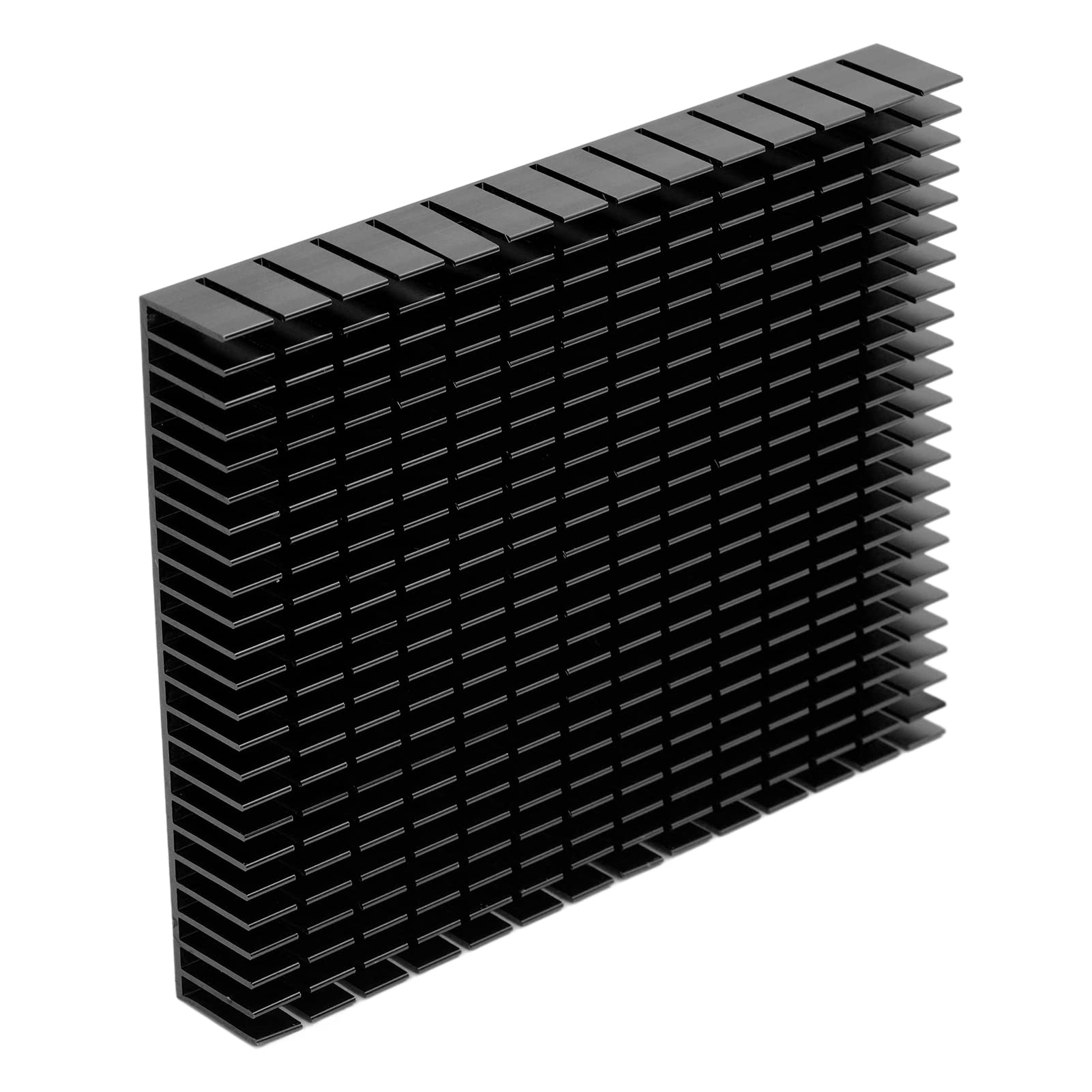 CPU Amplifier PCB Heat Sink Aluminium Cooler Cooling Heatsink 150x120x20mm (Black)