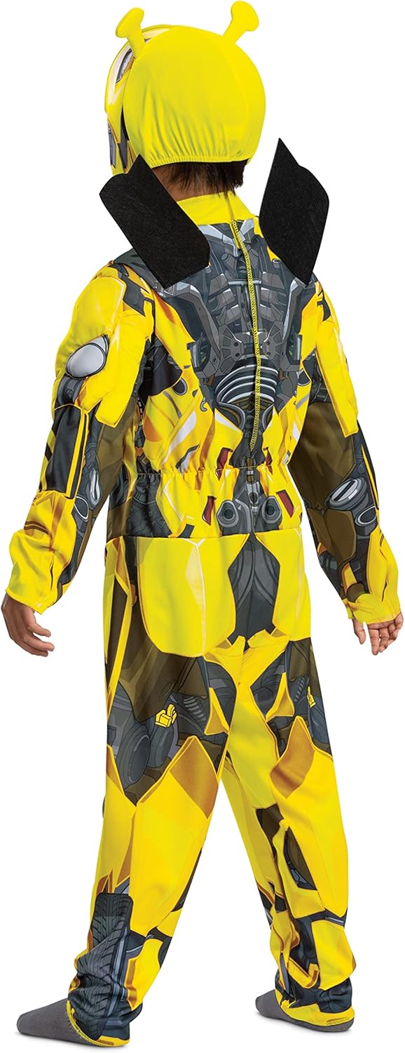 Disguise Bumblebee Toddler Costume, Official Transformers Rise of the Beasts Muscle Padded Costume and Mask, Size (2T)