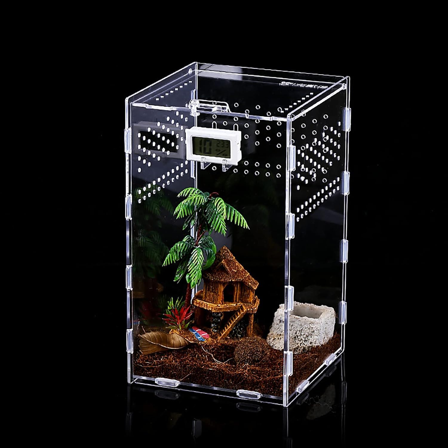 Amazon | 爬虫類・両生類用飼育ケース透明 アクリル製 ケージ 小動物用