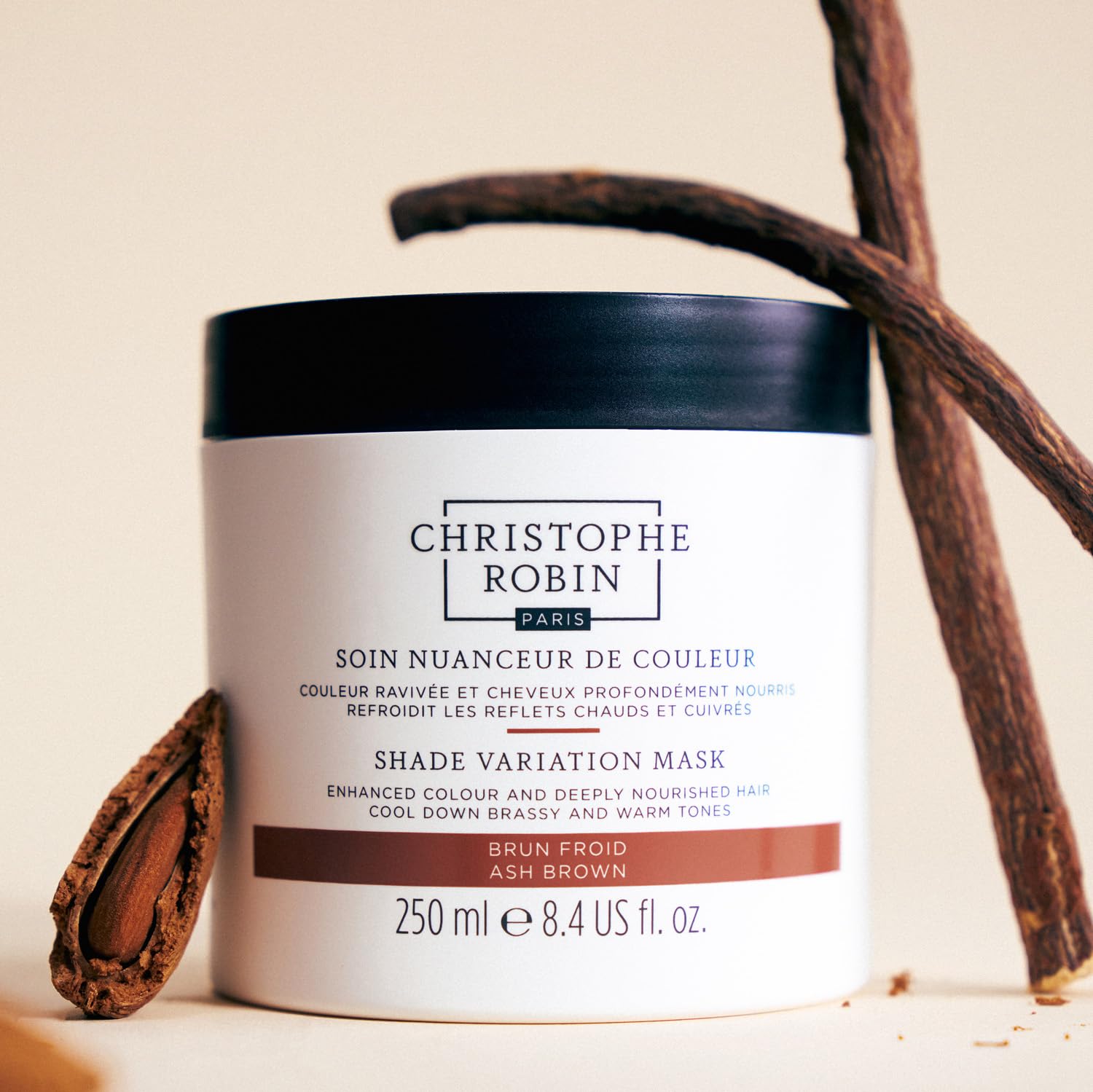 Christophe Robin Shade Variation Mask - Nourishing and Color-Enhancing - Ash Brown 250ml