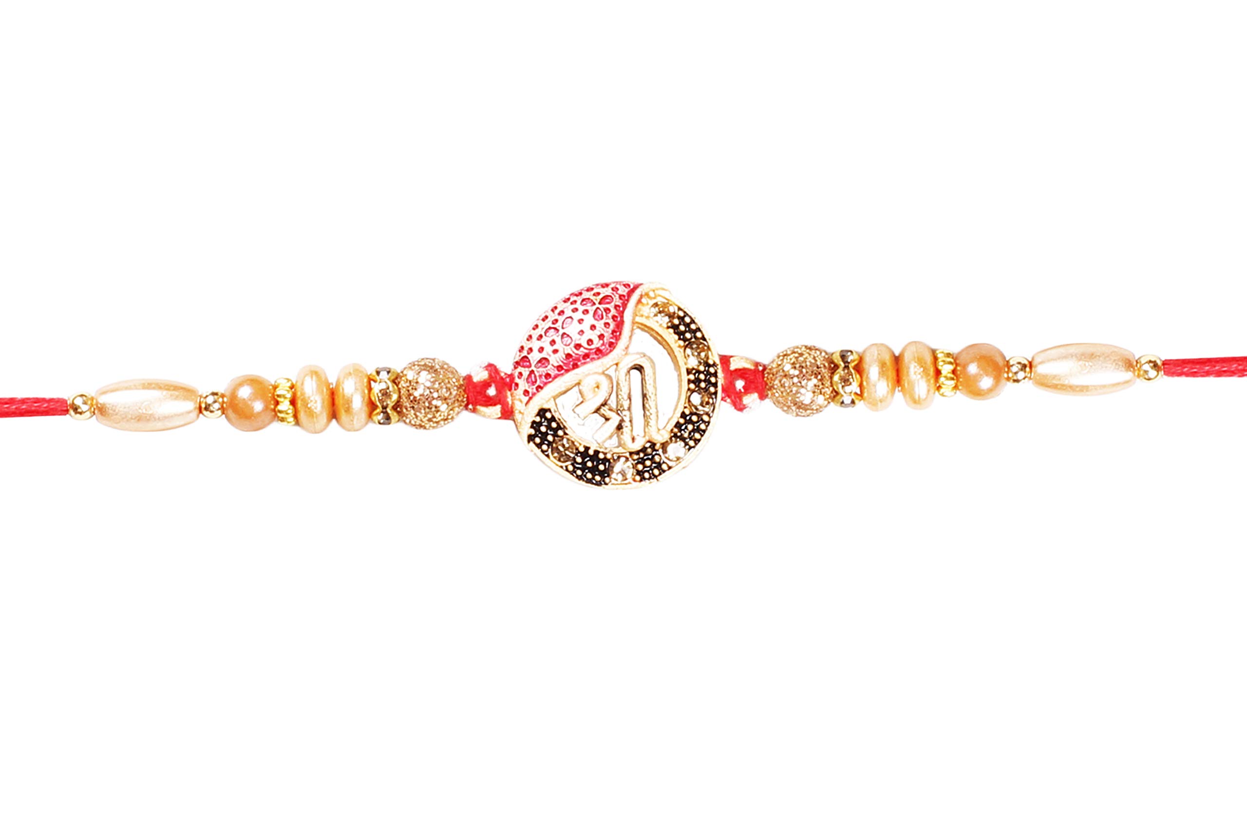 Shree Rakhi for Brother for Raksha Bandhan Handmade Rakhi Fancy Rakhi with Colorful Beads