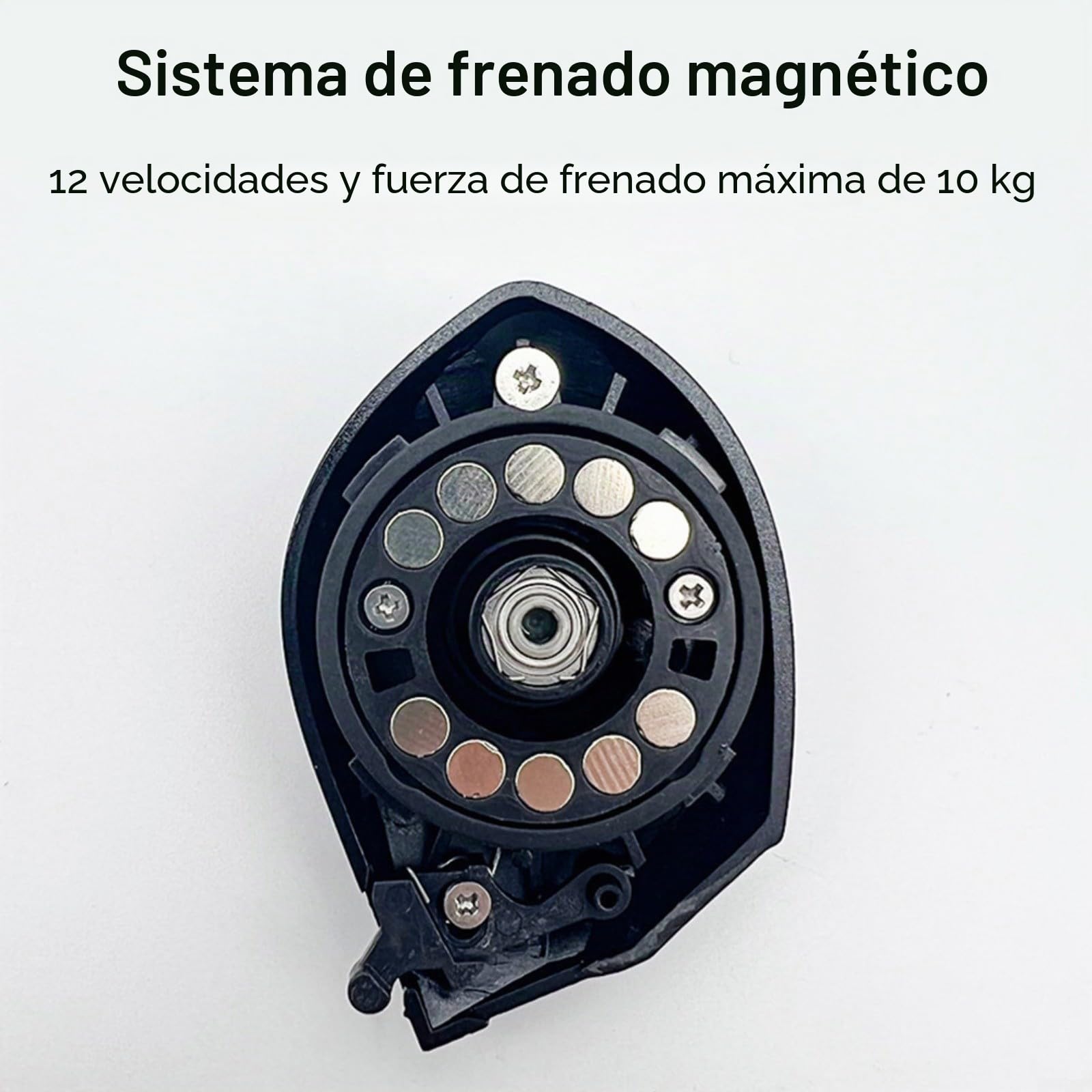 Carrete de cebo eléctrico, carrete de metal resistente a la corrosión, carrete de cebo de agua salada con de frenado magnético