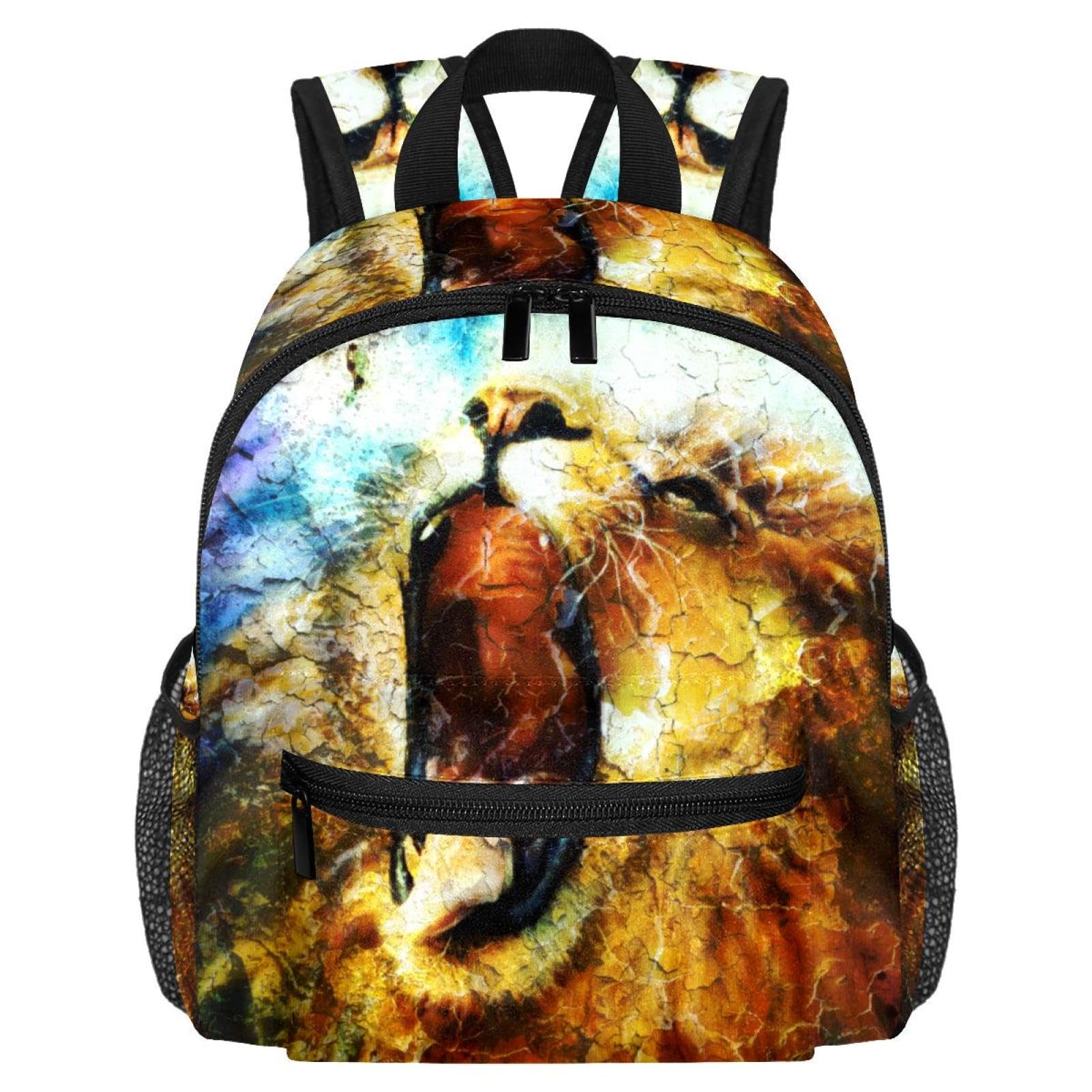 Sac à dos léger lion rugissant équipé de poches latérales filet - 7
