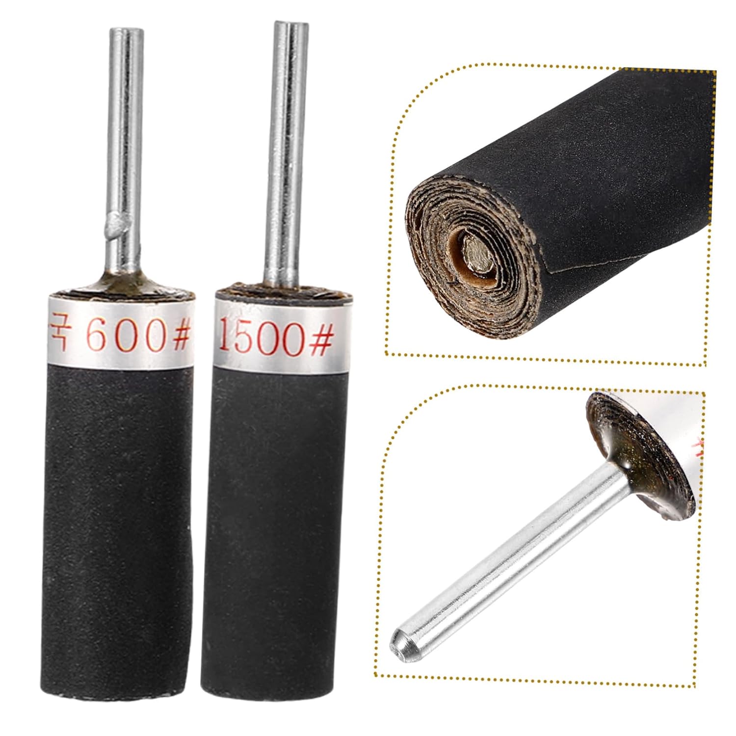 6pcs Sandpaper Drum Assortment for Rotary Tools Versatile Polishing Smoothing Tool Includes Grits for Woodworking Finishing