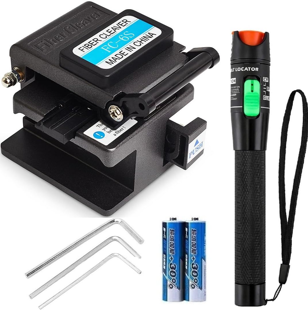 Techtest FC-6S Optical Fiber Cleaver Cable with 36000 Cleaves and 24 Position Blades FTTH Tool with 30mW Visual Fault Locator Optic Fiber Red Light Source Telecom Tester (B0CM6P1Z7S) Amazon Price History, Amazon Price Tracker