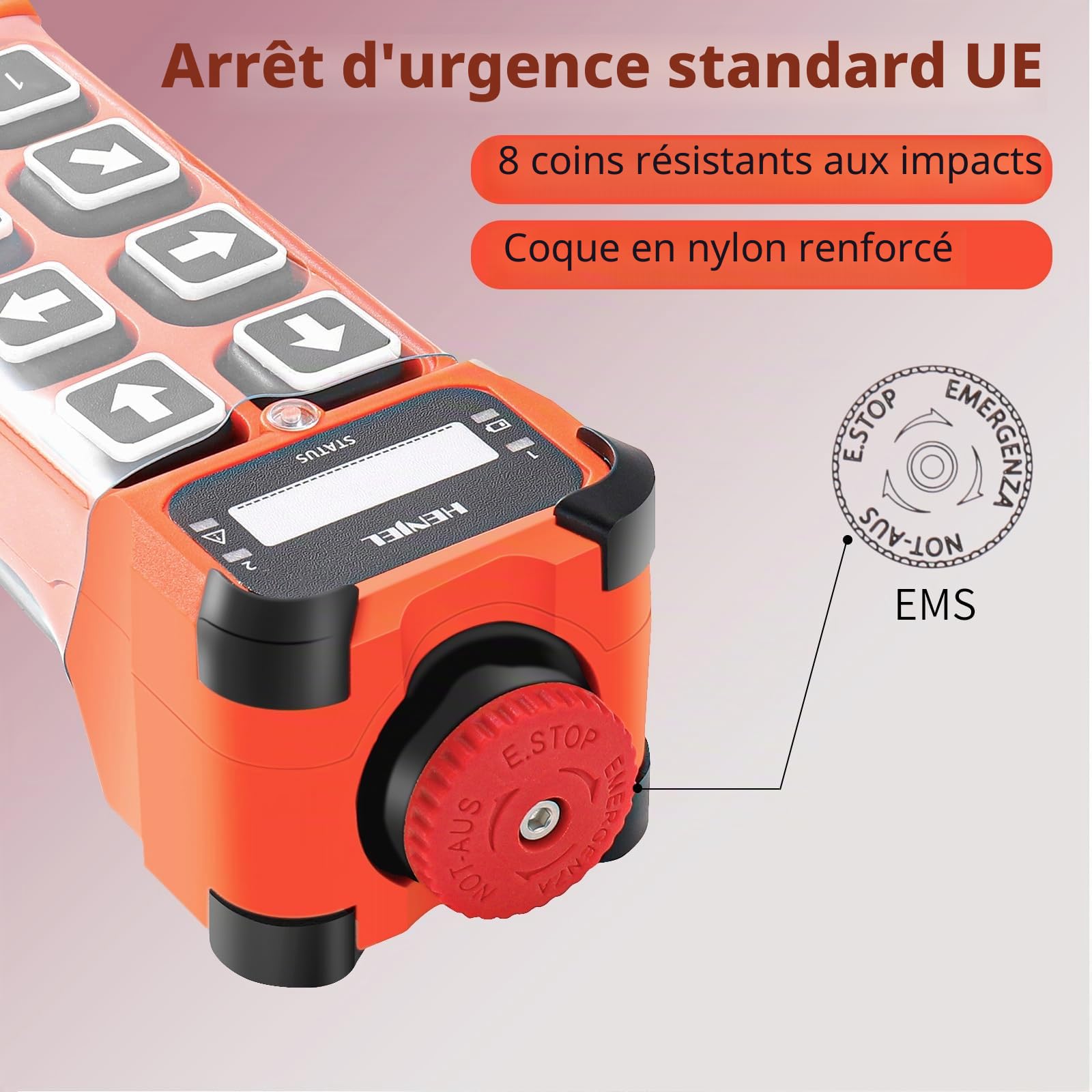 Télécommande de grue sans fil radio industriel 8 canaux Bouton Contrôleur pour 12V 24V 48V grue palan électrique Émetteur et récepteur
