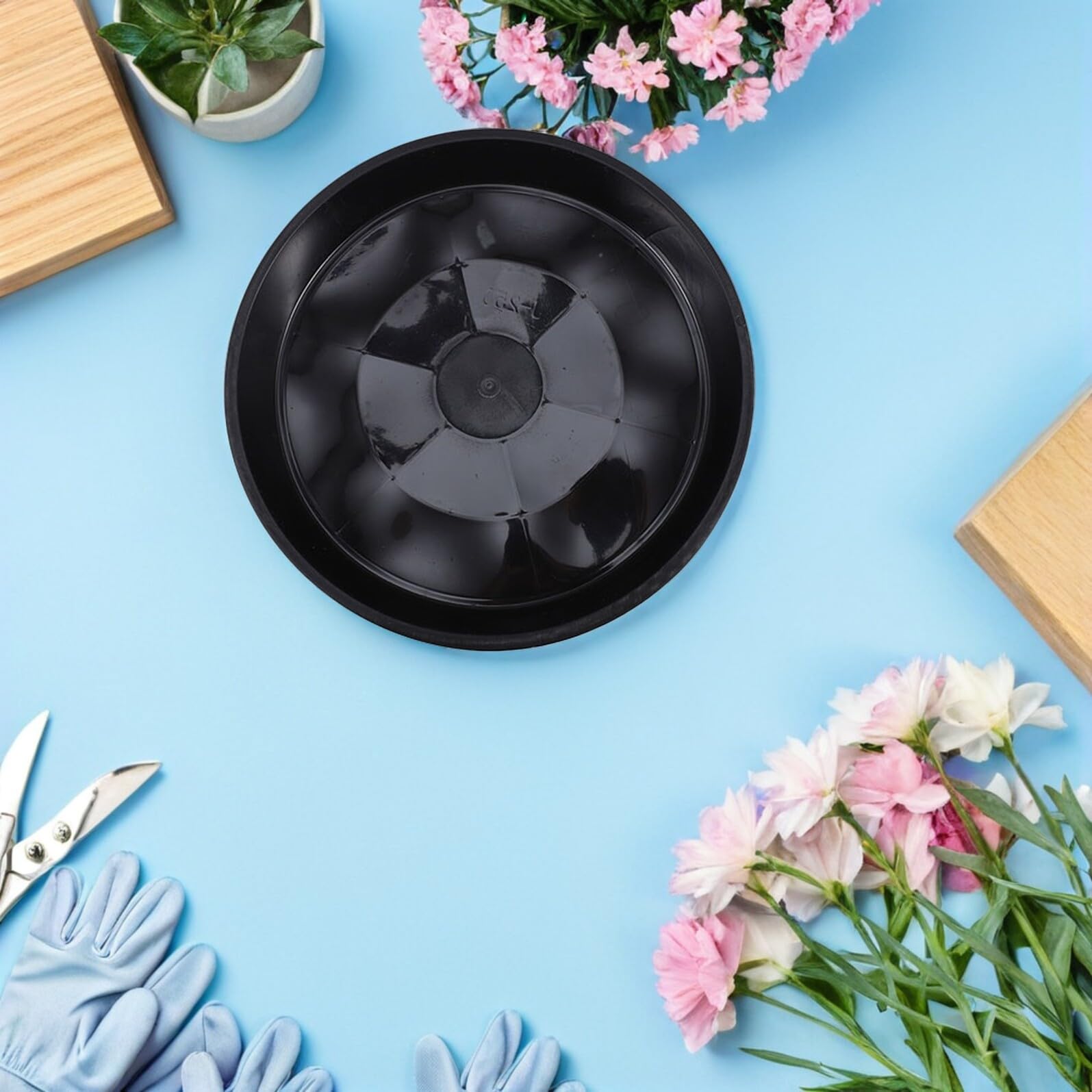 30 Szt. Sztuk Plastikowych Podstawek pod Doniczki Okrągłe Tace Ociekowe Do Roślin Odporne Plamy Chroniące Meble przed Wodą Uniwersalne Do Ceramicznych i Plastikowych i Ogrodu