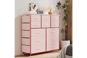 Charming Pink Chest of Drawers for Bedroom Storage and Organization