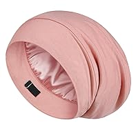 Vista 16 de LULUSILK Gorro de Dormir con Forro de Seda de Morera, Se Acabó el Cabello Encrespado y Enredado, Envoltorio de Cabello de Seda que se Mantiene