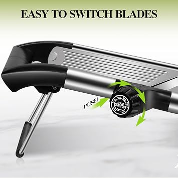Pawchop Mandoline Vegetable Slicer,5-in-1 Safety Mandoline Slicer with Food Holder,Vegetable Slicer for Julienne Cutter Peeler,Stainless Steel Vegetable Cutter Chopper for Kitchen,Easy to Clean