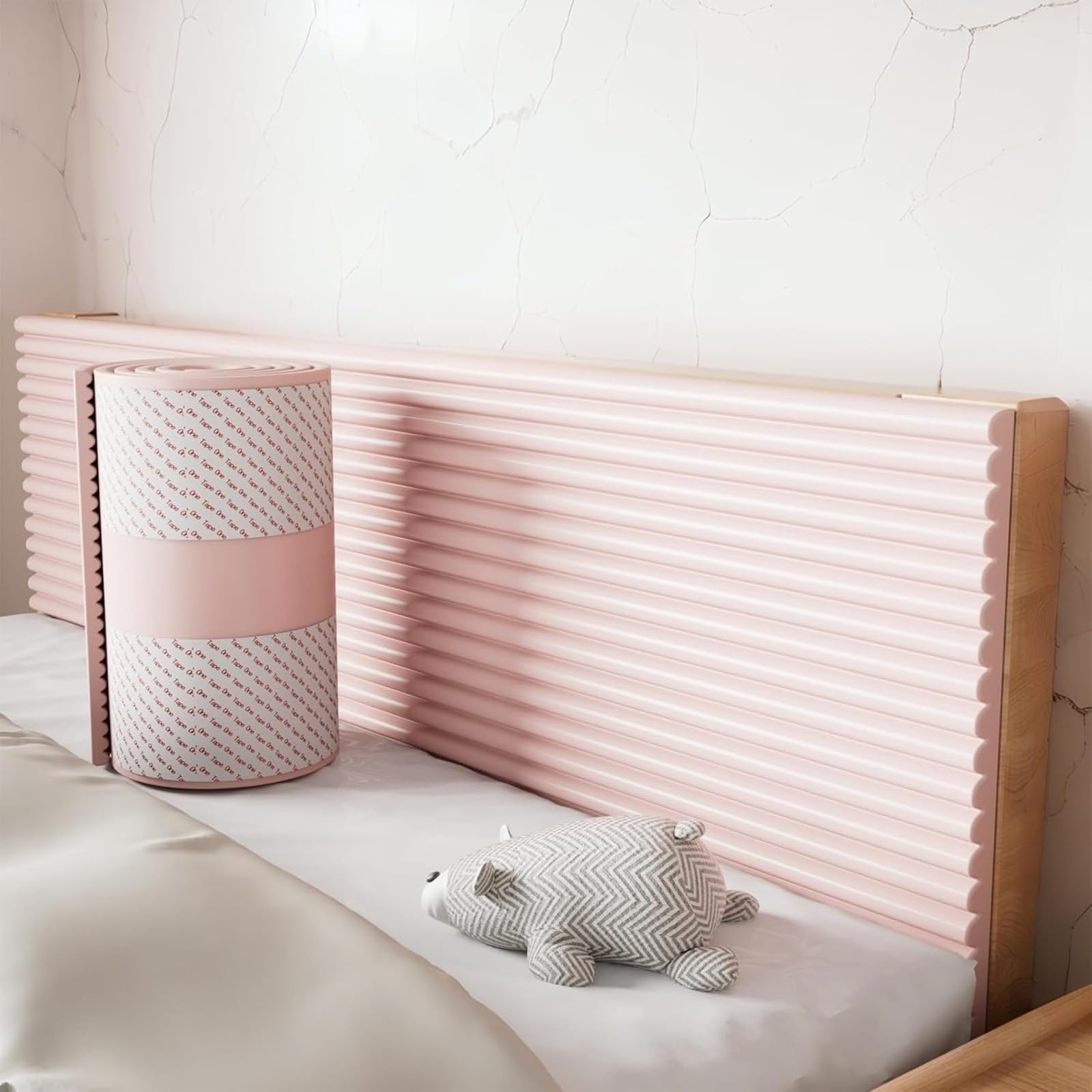 3D Wall Padding Self-Adhesive – Anti-Collision Upholstered Wall Panels for Headboard, Bedroom, Nursery & Home Décor, Peel and Stick Foam Cushion