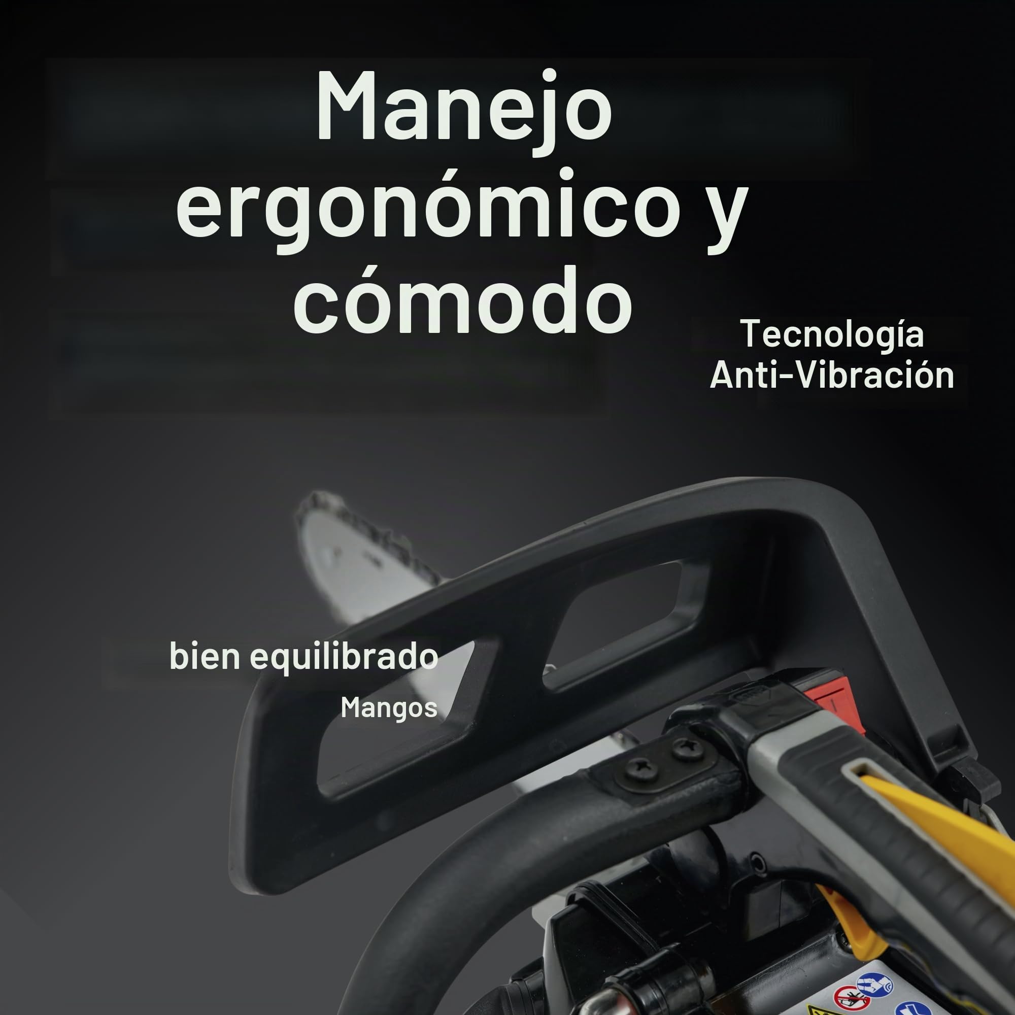 Alpina Motosierra de poda APR 25 (10)'', Para la corte de madera, Barra de corte 25 cm (10''), Motor de gasolina 25.4 cc, 900 W, Velocidad de la cadena 21 m/s, Bomba de aceite regulable