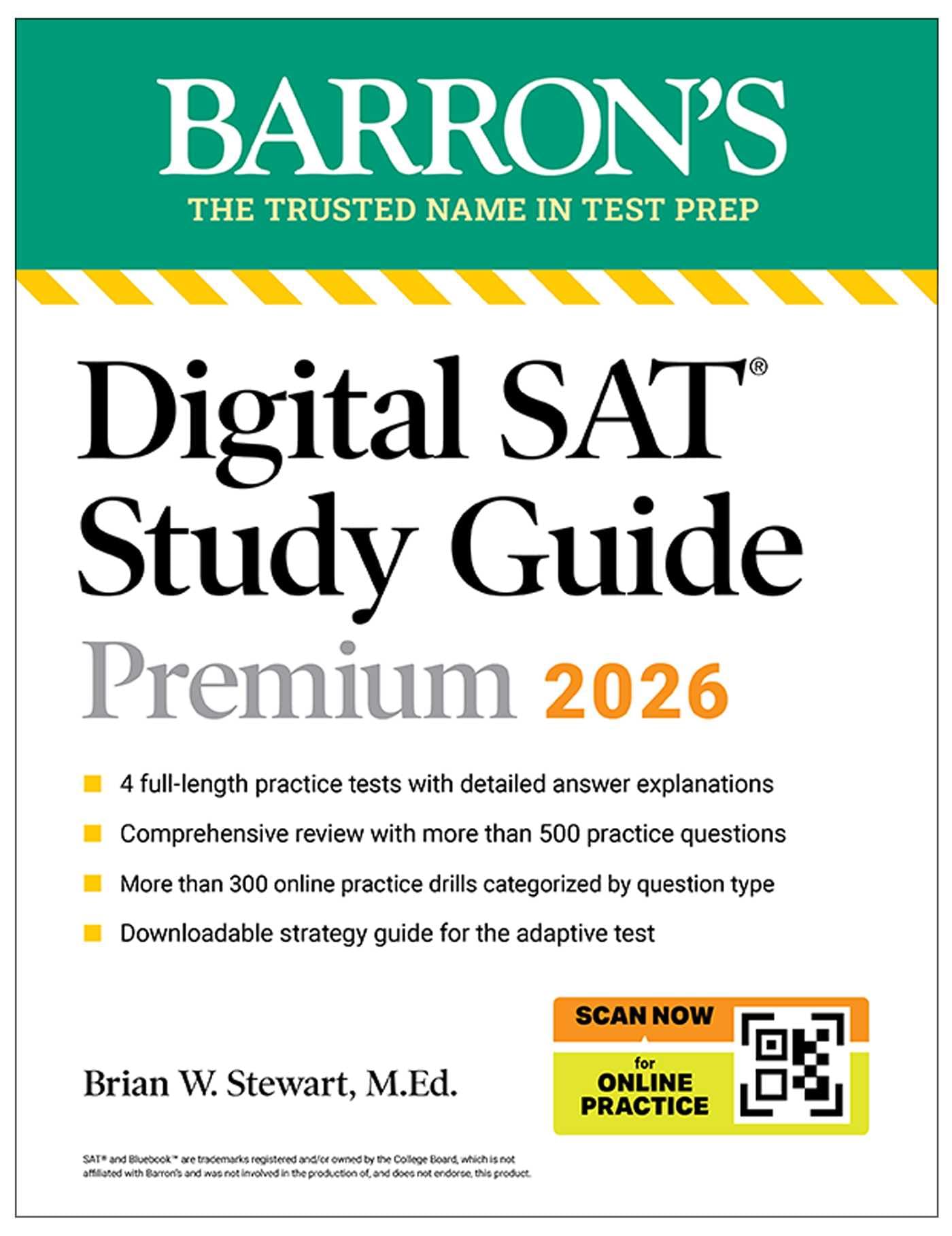 Digital SAT Study Guide Premium, 2026: 3 Practice Tests + Comprehensive Review + Online Practice (Barron's SAT Prep)