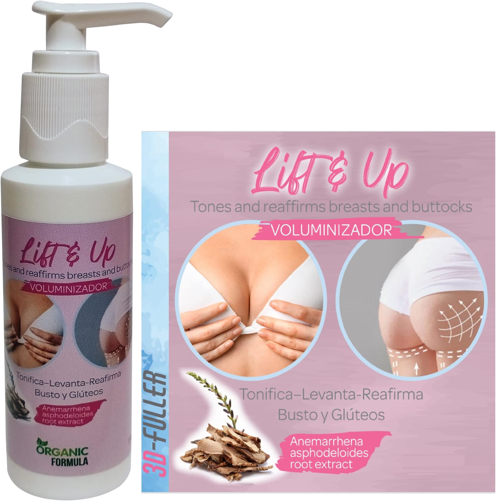 Butt Cream UP Bust & Buttocks Butt-up + Bust-up Natural Tones and reaffirms breasts and buttocks.
