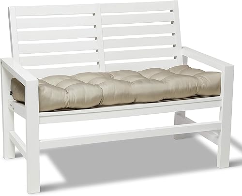 Miniatura 6 de Classic Accessories Cojín de banco resistente al agua para interiores y exteriores, 42 x 18 x 5 pulgadas, color caqui, cojín de banco de patio