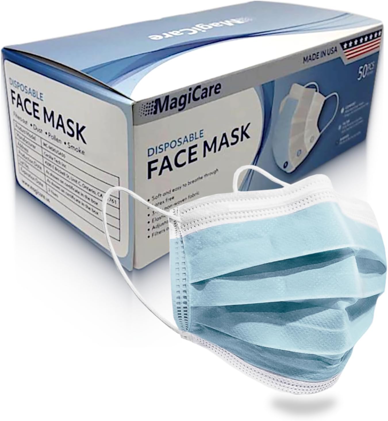 Hygenix 3ply Disposable Face Masks ASTM Level 3 PFE >98 Filter Quality Tested by a