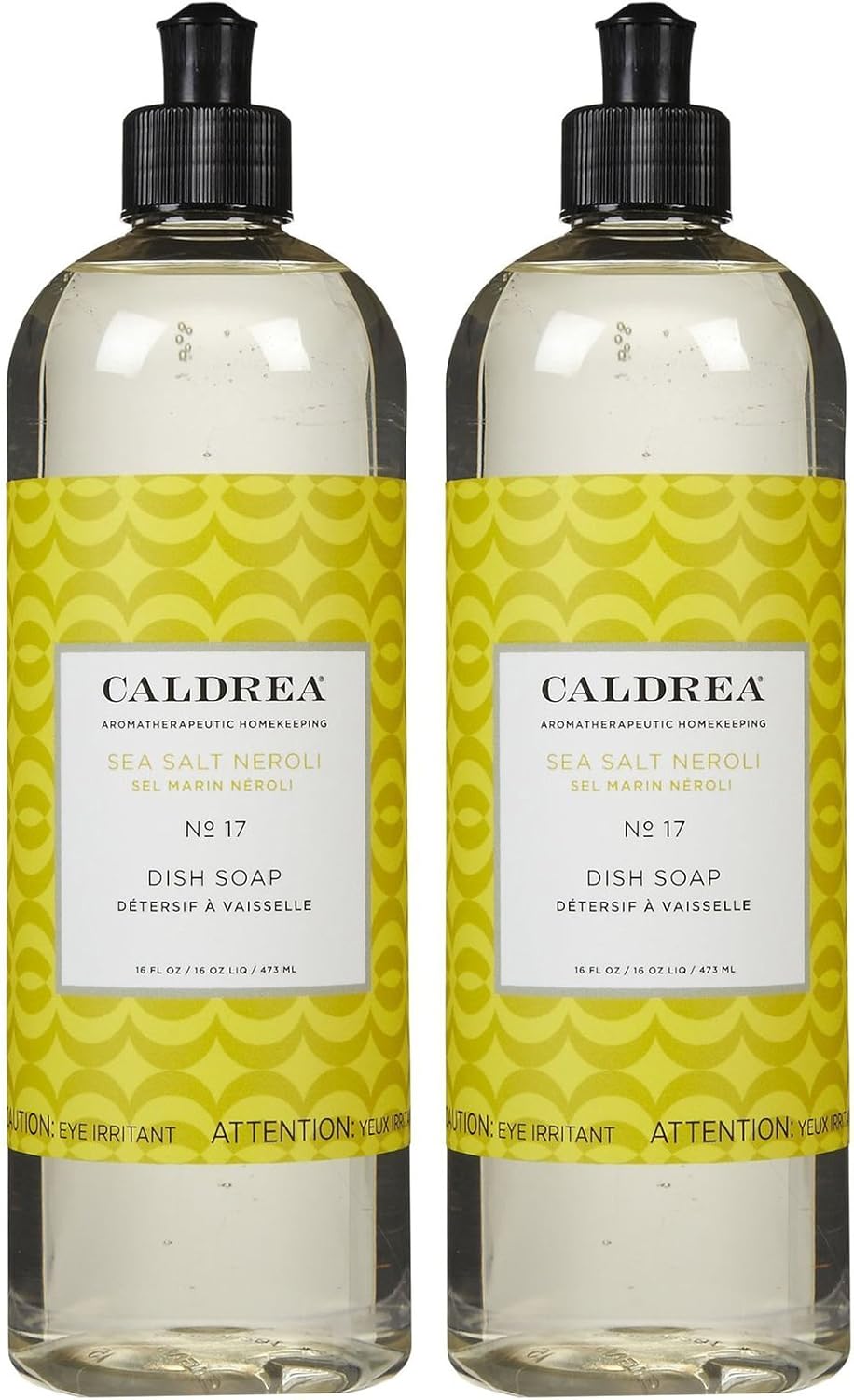 Caldrea Liquid Dish Soap Sea Salt Neroli,16 Fl Oz (Pack of