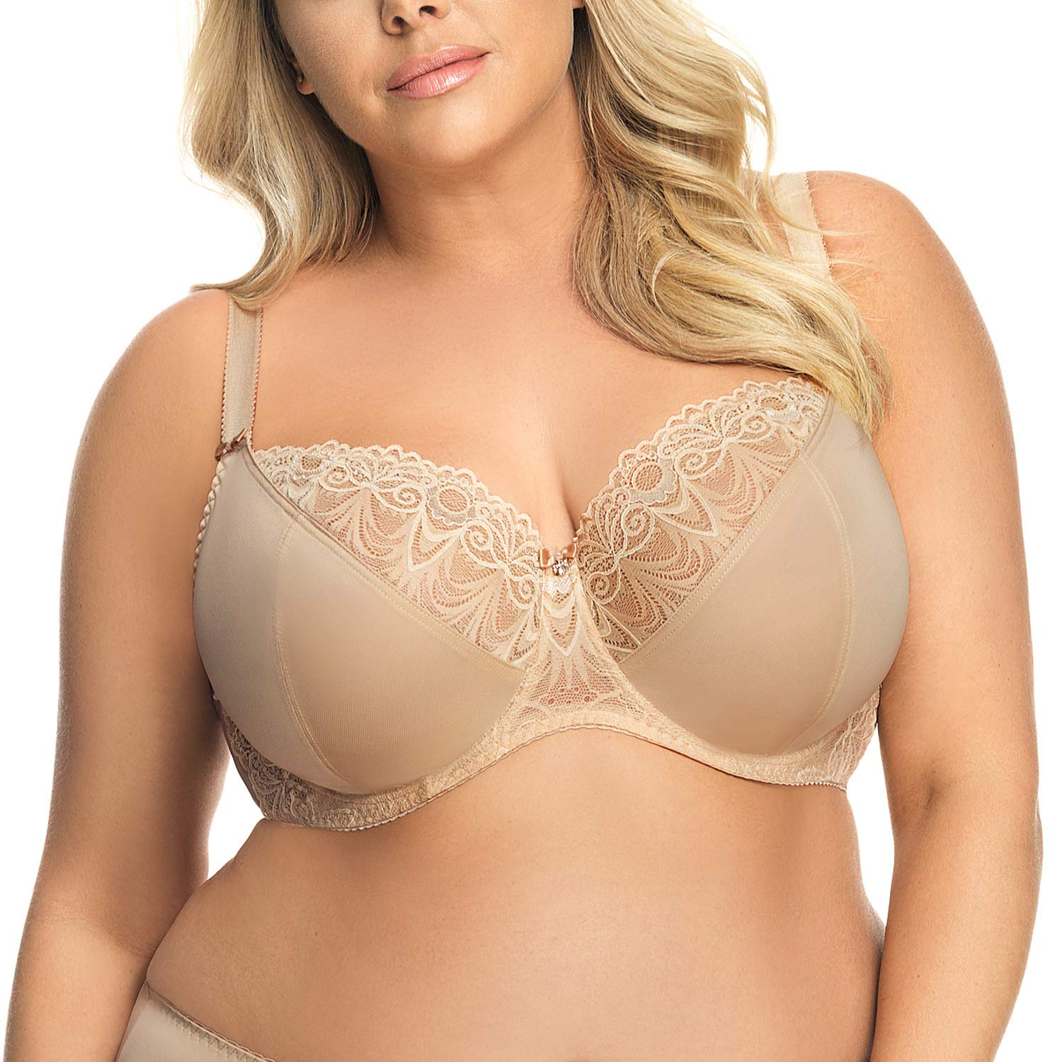 Sujetador sin relleno con encaje K425 Casablanca de Gorsenia para realce natural 7
