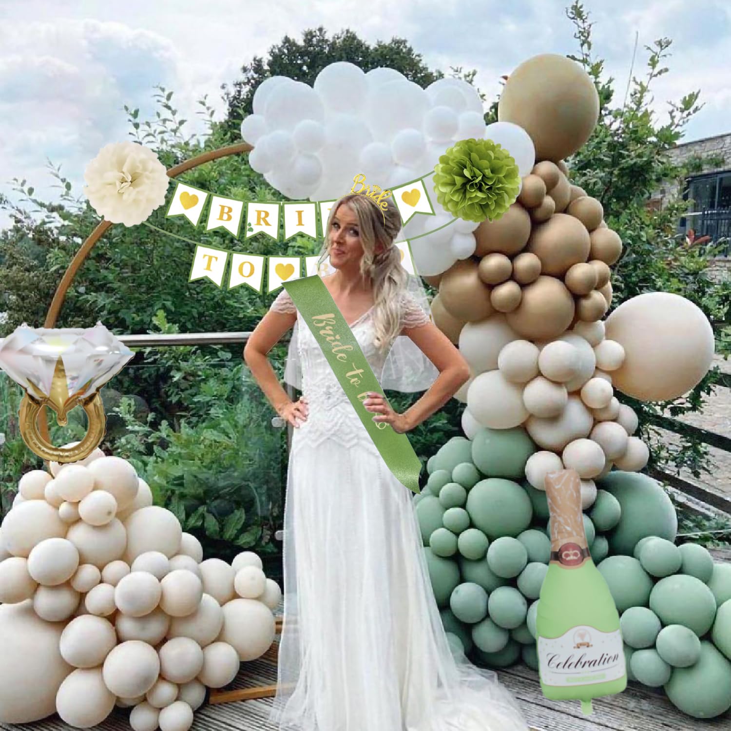 KUNGOON Bannière « Bride To Be », Guirlande De Tournesol Pour Fête Prénuptiale, Pour Mariage, Fiançailles, Enterrement De Vie De Jeune Fille, Fournitures De Fête D'enterrement De Vie De Jeune Fille