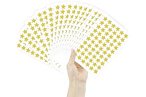1800 Pieces Gold Star Stickers for School