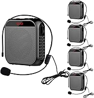 Vista 9 de Amplificador de voz portátil para profesores, micrófono recargable para profesores, amplificador de altavoz pequeño con micrófono con cable, sistema