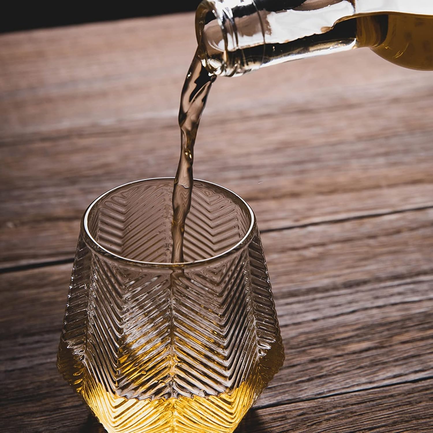 Glass Cups Diamond Pattern Drinking Glasses Transparent Glass Household Coffee Cup High Temperature Juice Cup Heat Resistant Water Cup Drinking Glasses (Color : 1 pcs) (2 pcs)