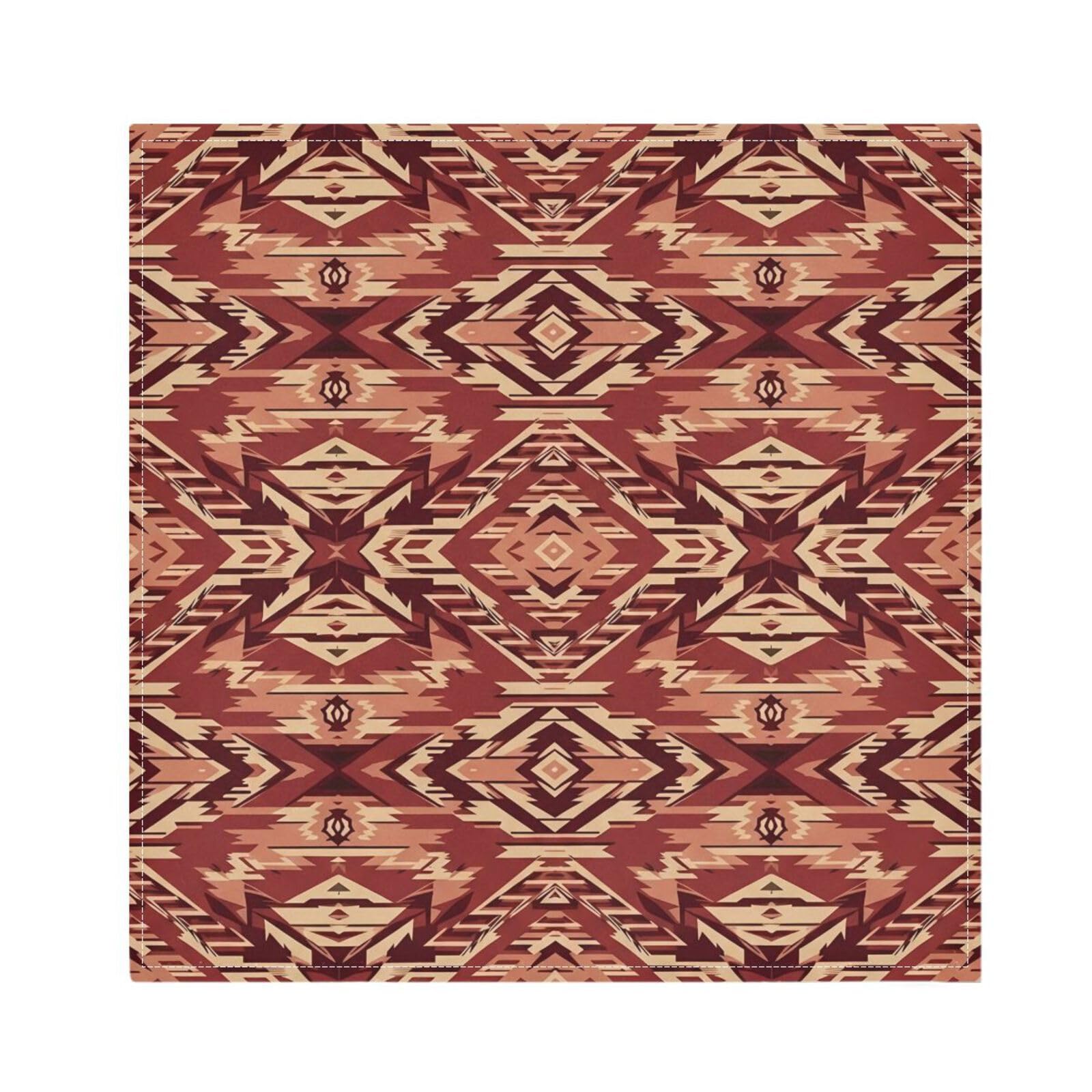 Ttgoth Aztec Cloth Napkin Set of 6 Washable & Reusable Dinner Napkins for Dining Table, Banquets, Wedding, Party, 50x50 cm