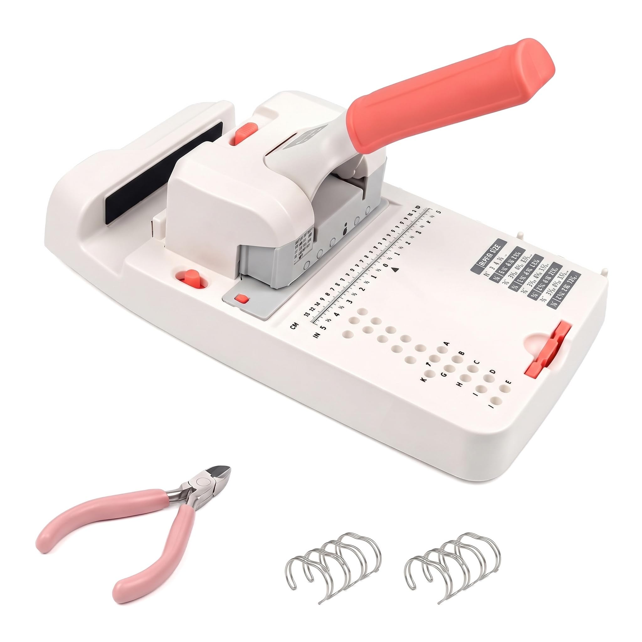 Máquina Perforadora De Espiral Manual, Kit De Encuadernación con Perforadora De Agujeros Redondos De 4 Mm, Línea De Encuadernación De 6 Mm A 16 Mm, Perforadora De Papel Resistente