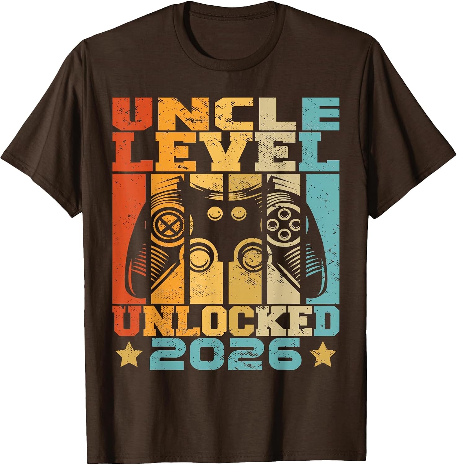 Uncle Level Unlocked 2026 Baby Announcement Uncle Gaming T-Shirt image 3
