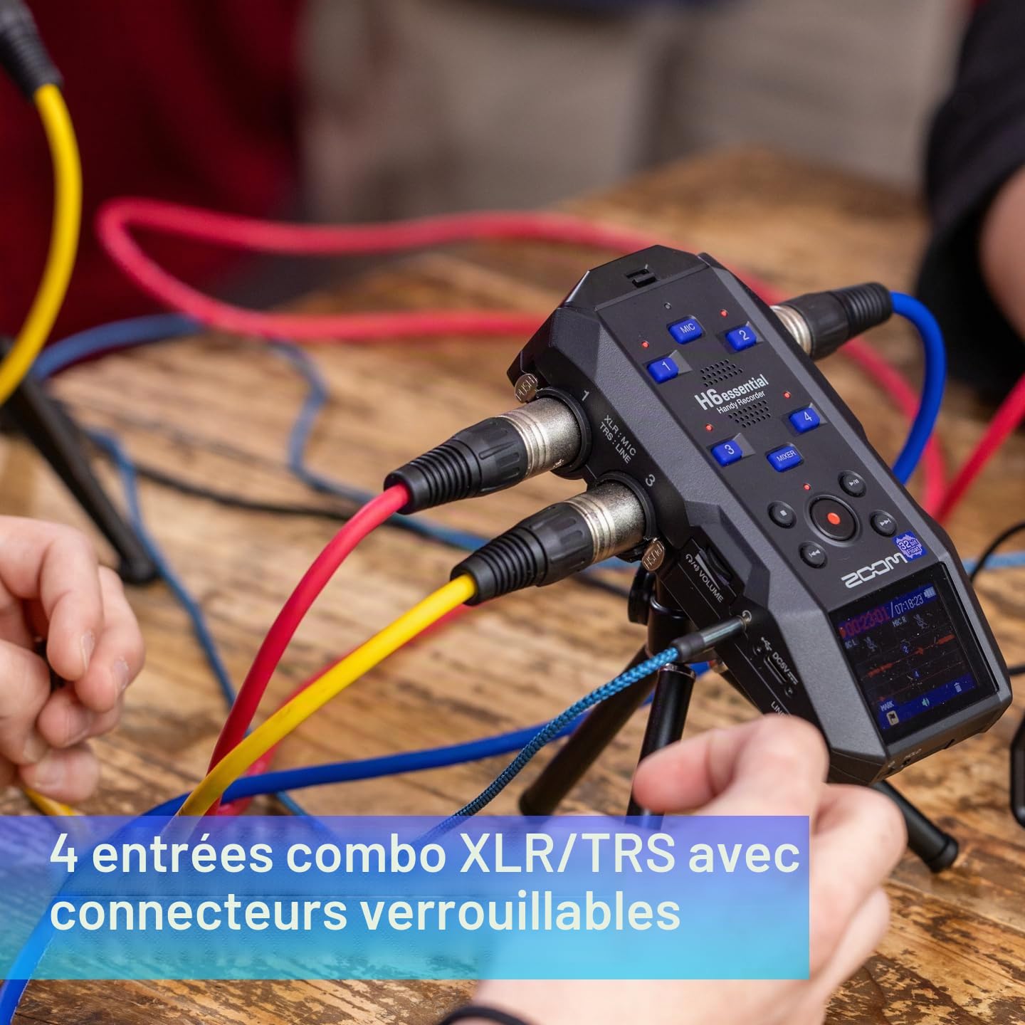 Zoom H6essential Enregistreur Portable 6 Pistes en 32 Bits, Guide Vocal, Micro stéréo X/Y Amovible, 4 entrées XLR-Jack, Interface Audio USB, pour Musique, Podcast, cinéma, Sound Desing